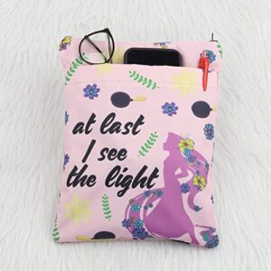 Gzrlyf at Last I See The Light Book Sleeve Princess Pencil Book Pouch Inspirational Quotes Book Sleeve Movie Inspired Gift (Book Sleeve)