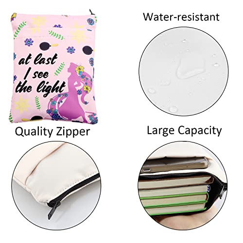 Gzrlyf at Last I See The Light Book Sleeve Princess Pencil Book Pouch Inspirational Quotes Book Sleeve Movie Inspired Gift (Book Sleeve)