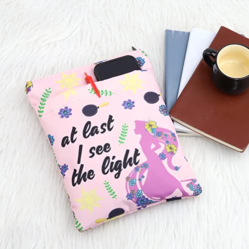 Gzrlyf at Last I See The Light Book Sleeve Princess Pencil Book Pouch Inspirational Quotes Book Sleeve Movie Inspired Gift (Book Sleeve)