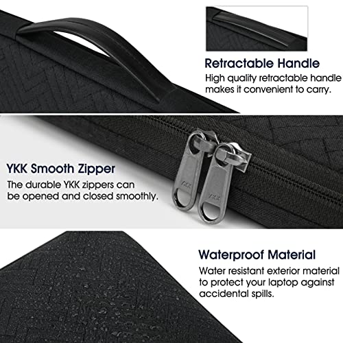 Laptop Sleeve 14 inch Laptop Case Waterproof Handle Laptop Bag Protective Business Computer Carrying Bag Compatible with 13.3-14 Inch Laptop/Chromebook/Notebook, Black