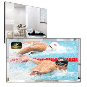 soulaca 32 inches smart mirror bathroom led tv waterproof vanishing television ip65 4k atsc built-in wifi alexa webos wall mounted 2023 model
