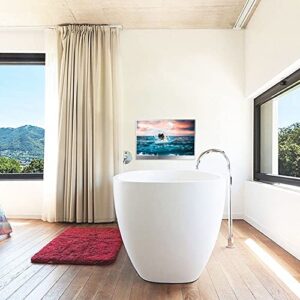 Soulaca 32 inches Smart Mirror Bathroom LED TV Waterproof Vanishing Television IP65 4K ATSC Built-in WiFi Alexa webOS Wall Mounted 2023 Model