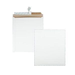 quality park extra-rigid fiberboard photo document mailers, redi-strip, white, 12.75×15, 25 per box (64019)