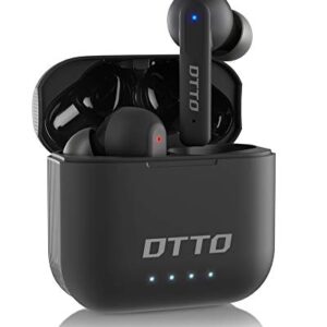 DTTO J-10 Active Noise Cancelling Earbuds with 60ms Low-Latency Game Mode, Wireless Charging Case Bluetooth 5.2 Auto-Pairing Touch-Enabled Voice-Assistant, Immersive Sound Deep Bass IPX8 Sweatproof