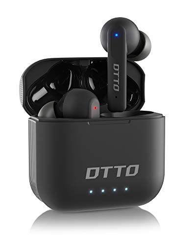 DTTO J-10 Active Noise Cancelling Earbuds with 60ms Low-Latency Game Mode, Wireless Charging Case Bluetooth 5.2 Auto-Pairing Touch-Enabled Voice-Assistant, Immersive Sound Deep Bass IPX8 Sweatproof