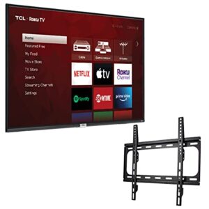 TCL 55-Inch Class 4K (2160p) UHD Smart LED TV, Netflix, Disney+, Apple TV and YouTube Compatible, Compatible with Alexa, Siri and Google Assistant + Wall Mount Included (No Stands) - 55S21 (Renewed)