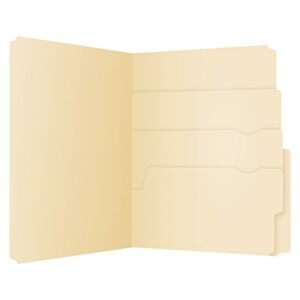 pendaflex divide it up file folders, letter size, manila, 24/pack (10770)