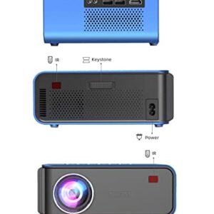 ZSEDP T4 Mini Projector 3600 Lumens Support Full 1080P LED Proyector Big Screen Portable Home Theater Smart Video Beamer ( Color : Black )