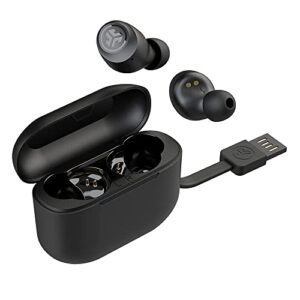 JLab Go Air Pop True Wireless Bluetooth Earbuds + Charging Case | Black | Dual Connect | IPX4 Sweat Resistance | Bluetooth 5.1 Connection Cloud Foam Mnemonic Earbud Tips