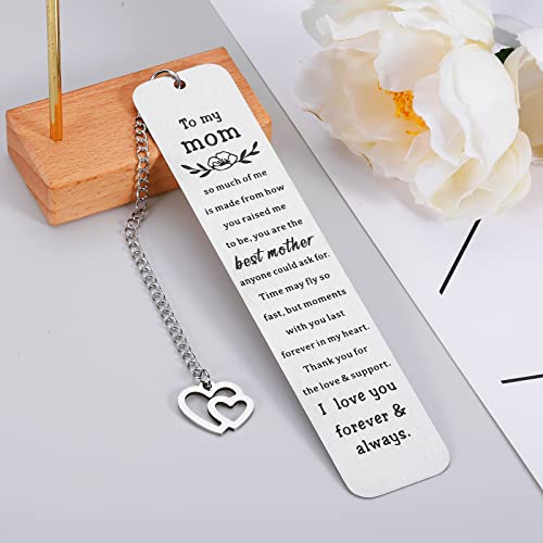 Mom Gift Bookmark from Daughter Son Birthday Gifts for Mother Mommy mom Mother's Day Gift for Mom from Teens Kids Valentines Day Gift for Mommy Mom Love You Mom Christmas Bookmarks from Daughter Son