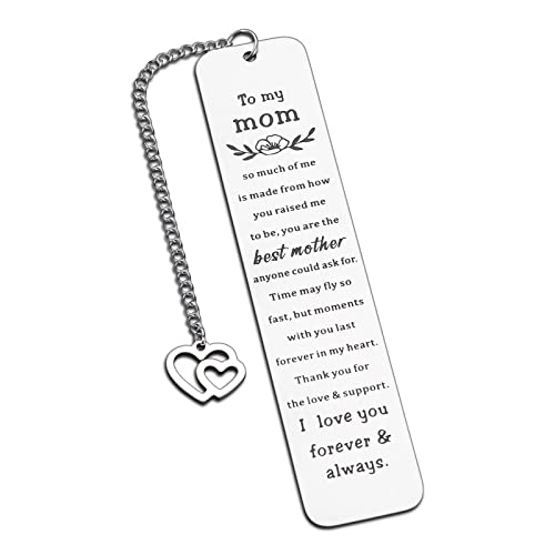 Mom Gift Bookmark from Daughter Son Birthday Gifts for Mother Mommy mom Mother's Day Gift for Mom from Teens Kids Valentines Day Gift for Mommy Mom Love You Mom Christmas Bookmarks from Daughter Son