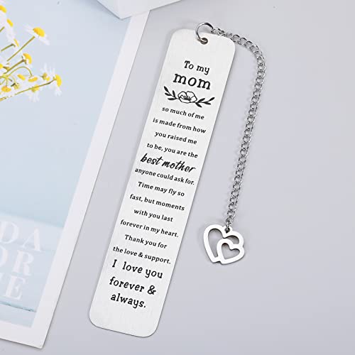 Mom Gift Bookmark from Daughter Son Birthday Gifts for Mother Mommy mom Mother's Day Gift for Mom from Teens Kids Valentines Day Gift for Mommy Mom Love You Mom Christmas Bookmarks from Daughter Son