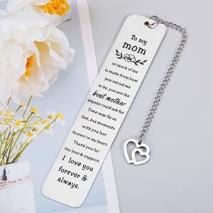 Mom Gift Bookmark from Daughter Son Birthday Gifts for Mother Mommy mom Mother's Day Gift for Mom from Teens Kids Valentines Day Gift for Mommy Mom Love You Mom Christmas Bookmarks from Daughter Son