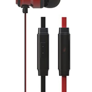 Zelher MX-10 in-Ear Headphones with Mic Earbuds with in-Line Control and 10mm Dual Drivers for Superior Sound Quality - Stylish, Tangle-Free Cables (Red)