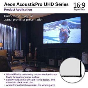 Elite Screens Aeon AUHD Series, 120-inch 16:9, 4K Home Theater Fixed Frame EDGE FREE Borderless Projection Sound Transparent Perforated Weave Projector Screen, AR120H2-AUHD