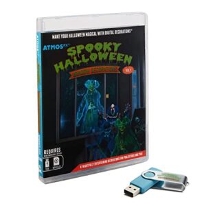 atmosfx® spooky halloween digital decoration on usb includes 9 atmosfx video effects for hallloween