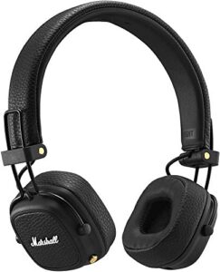 marshall major iii bluetooth wireless on-ear headphones, black – new