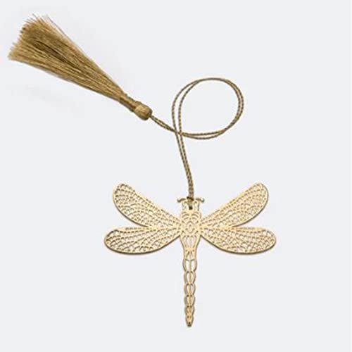 SANCTIFIED Dragonfly Bookmark in Brass Metal Finish l Premium and Unique Design Bookmark for Gift