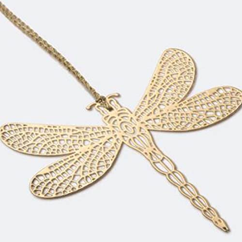 SANCTIFIED Dragonfly Bookmark in Brass Metal Finish l Premium and Unique Design Bookmark for Gift