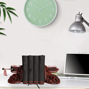 Sujetalibros Book Ends Berserk Bookends for Shelves Dragon Slayer Book Ends to Hold Books Heavy Duty Resin Non-Slip Book Holders for Reading Desk Home Decoration Book Stopper