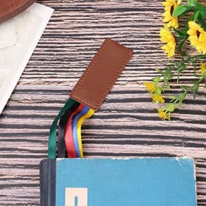 6Pcs Bible Ribbon Bookmark Multi Ribbon Page Marker Leatherette Bookmark Artificial Leather Bookmark with Colorful Ribbons for Books