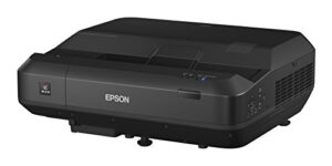 epson home cinema ls100 3lcd ultra short-throw projector, digital laser display with full hd and 100% color brightness (renewed) (v11h879520-n)