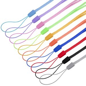 Wisdompro 10 Pack 7 Inch Colorful Hand Wrist Lanyard Strap String for USB Flash Drives, Keys, Keychains, ID Name Tag Badge Holders and Other Portable Items - Assorted Colors