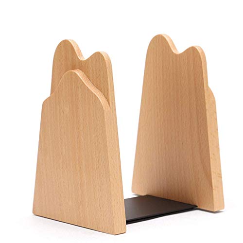 n/a Creative L-Shaped Bookend for Home Office Accessories and School Supplies Wooden Vertical Folder ( Color : E )