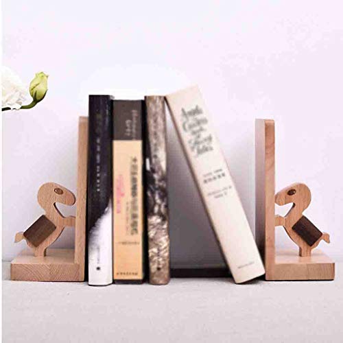 n/a Creative L-Shaped Bookend for Home Office Accessories and School Supplies Wooden Vertical Folder ( Color : E )