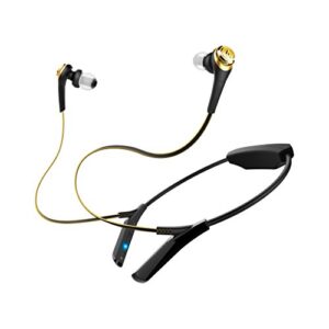 audio-technica ath-cks550btbgd bluetooth solid bass wireless earbuds with mic & control, black-gold