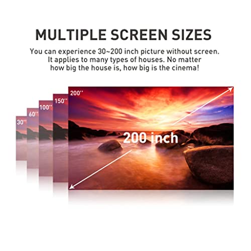 WENLII Projector Mini Android 9.0 4000mAh Battery,Support 4K Miracast Airplay Mobile Projector Video Beamer ( Color : D )