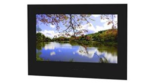 avel waterproof tv for bathroom/shower/kitchen/living room android smart tv (black frame, 23.8”)