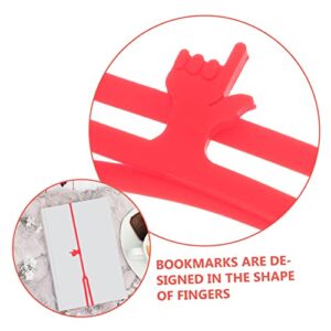 GAFOKI 7pcs Silicone Bookmark Gadgets for Kids Home Supplies Thumb Book Holder Silicone Book Marker Strap Lovely Bookmarks Unique Bookmarks Creative Book Marks Student Stationery The Sign