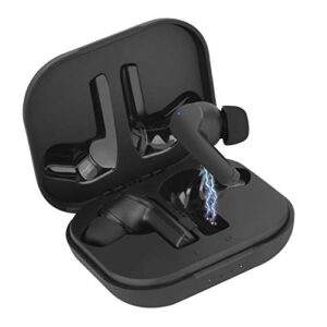 sinfoxeon true wireless earbuds headphones, bluetooth 5.3 headphones, stereo sound in-ear earphones with built-in mic, noise cancelling headsets, mini earbuds touch control with charging case (black)