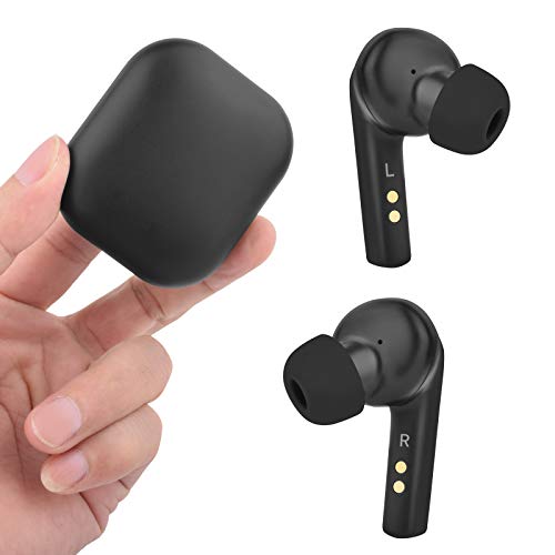 SinFoxeon True Wireless Earbuds Headphones, Bluetooth 5.3 Headphones, Stereo Sound in-Ear Earphones with Built-in Mic, Noise Cancelling Headsets, Mini Earbuds Touch Control with Charging Case (Black)