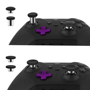 Metal Thumbsticks for Xbox Elite Series 2 Core Controller Accessories, Replacement Magnetic Buttons kit Includes 4 Swap Magnetic Joysticks, 4 Paddles, 1 Standard D-Pads (Purple)