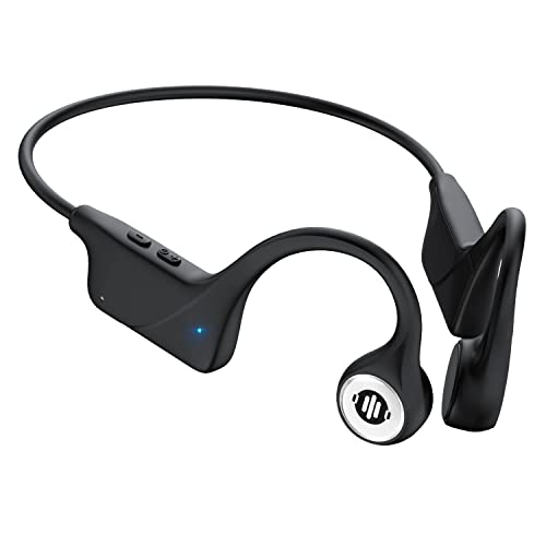 MARLALL Bone Conduction Headphone, Bluetoth Open-Ear/Air Bone Earphones/Earbuds with Mic, Wireless Sport Headphone for Workout, Running, Cycling, Hiking, Gym, Climbing, Driving (Black)