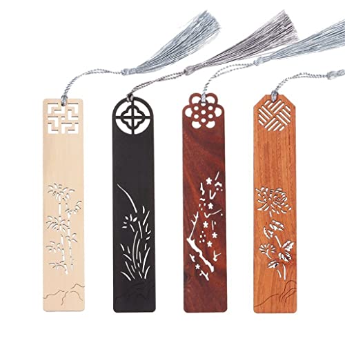 TJLSS Retro Bookmark Hollow Book Mark Tassels Handmade Bookmarks Book Clip Stationery Gift (Color : C, Size : Universal Size)