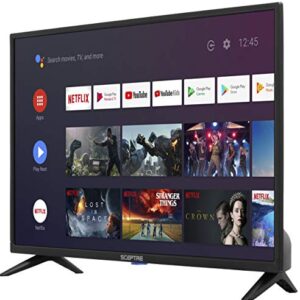 Sceptre Android TV 32-inch Smart LED HD TV Google Assistant Chromecast Bluetooth Remote, Machine Black 2020 (A322BV-SRC)