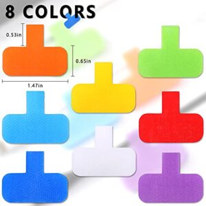 50 Pieces Cable Labels Multi-Color Cord Labels Wire Labels, Oval Cable Tags, Hook and Loop Wire Tags for Cable Management, Computers and More