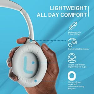 233621 Trip Active Noise Cancelling Headphones with Independent Noise Reduction Chip, Bluetooth Wireless Headphones Built-in Mic and Ex Audio Cable, 40H Battery, Hands-Free Calls, HiFi Sound Quality