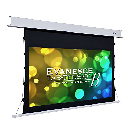 Elite Screens Evanesce Tab-Tension B, 110-inch Diagonal 16:9, 4K / 8K HD Ready, Recessed in-Ceiling Electric Tab Tensioned Projector Screen, Matte White Projection Screen Surface, ETB110HW2-E8