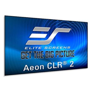 elite screens aeon clr2 series, 16:9, edge free ceiling and ambient light rejecting fixed frame projector screen for ultra-short throw projectors fixed frame (103″ diagonal, 16:9)