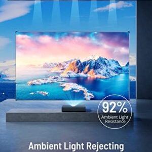 Projector Screen, Paris Rhône 100” 4K Ultra HD 16:9 Ambient Light Rejecting Fixed Frame ALR Projector Screen, Ceiling Light Rejecting Projection Screen for Ultra-Short Throw Projectors