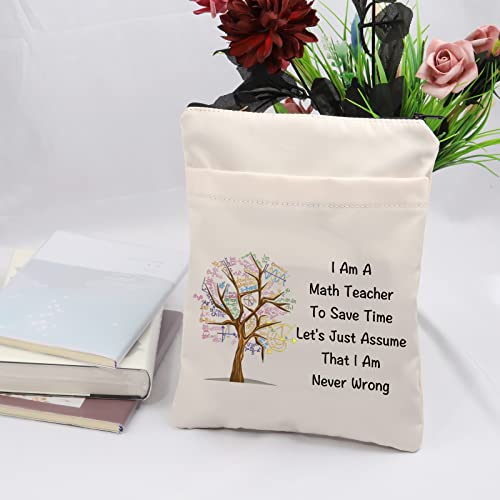 Math Teacher Book Sleeve Math Teacher Gift Math Lover Book Protector Mathematics Gift I Am A Math Teacher Book Cover