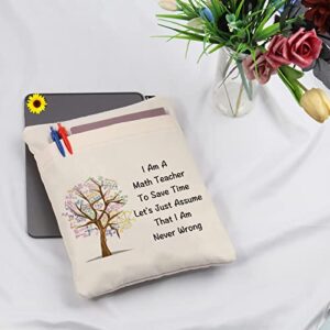 Math Teacher Book Sleeve Math Teacher Gift Math Lover Book Protector Mathematics Gift I Am A Math Teacher Book Cover