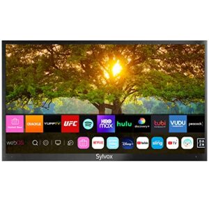 sylvox 43-inch outdoor smart tv, 4k uhd qled television for outside, smart tv compatible with alexa, 1000 nits, weatherproof, support voice control download apps wifi bluetooth (deck pro qled series)
