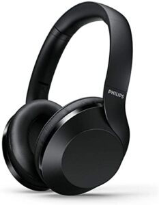 philips audio wireless bluetooth over-ear headphones noise isolation stereo with hi-res audio, up to 30 hours playtime with rapid charge (noise isolation), black (ph05) (renewed)