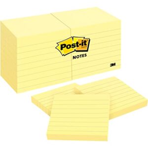 Post-it Notes, 3x3 in, 12 Pads, America's #1 Favorite Sticky Notes, Canary Yellow, Clean Removal, Recyclable (630SS)