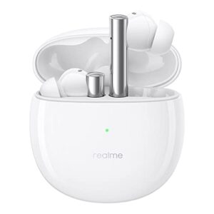 realme buds air 2 earphone 25h battery life ipx5 waterproof transparency mode active noise cancellation hi-fi 88ms super low latency bass boost driver, white